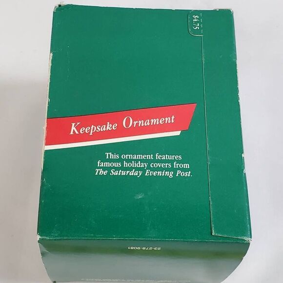 Hallmark Keepsake Ornament 1989 Norman Rockwell Santa Globe – Saturday Evening P - Picture 6 of 7